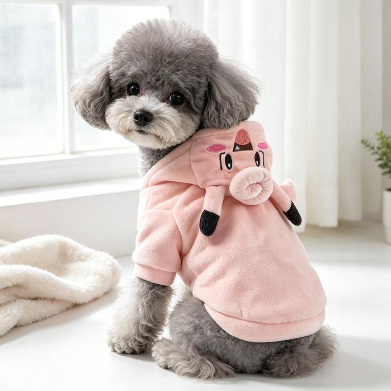 Pink Apparel For Small Breed Dog Autumn Winter Halloween Pet Hoodie Suit For Cat Chihuahua Yorkshire Puppy Outfit Coat And Jacke