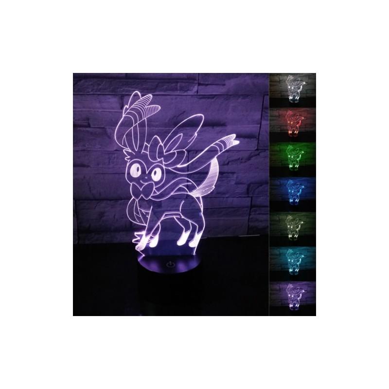 Новый Pokemon Go 3D Иви Ночник с Потрясающей Светодиодной Настольной Лампой 7 Цветов