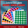 Наклейки-этикетки из цветной точечной бумаги — круглые, пустые и с покрытием для ручной классификации