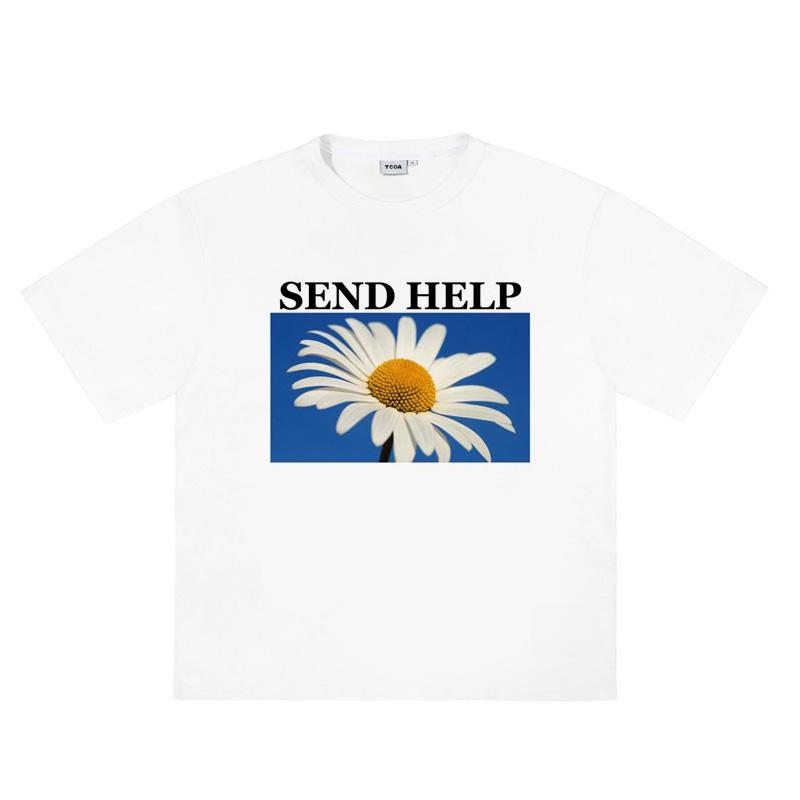Oversized TShirt Graphic Flower Vintage Streetwear Cotton Harajuku Korean Fashion Aesthetic Short Sleeve Tee Tops Unisex Clothing