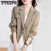 Casual Long-sleeved Coat Women's Spring Suit Top All-matching Jacket Loose Short Style Trench Coat