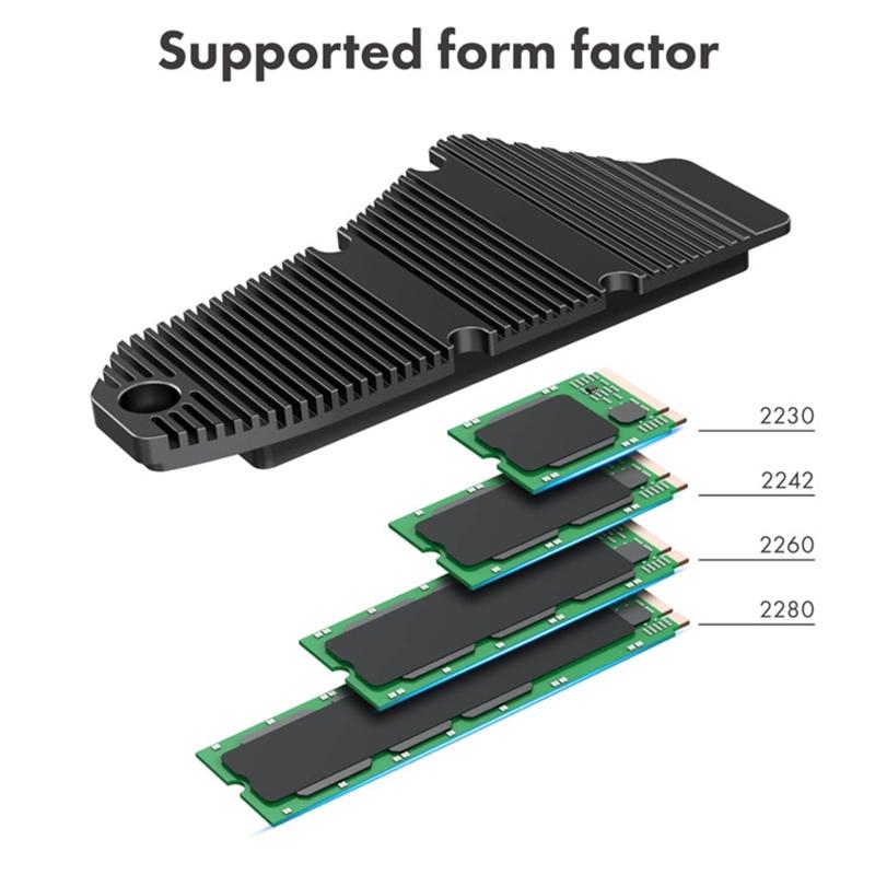 Алюминиевый радиатор для M.2 2230 2242 2260 2280 SSD Жесткий диск Радиатор Система охлаждения для консоли