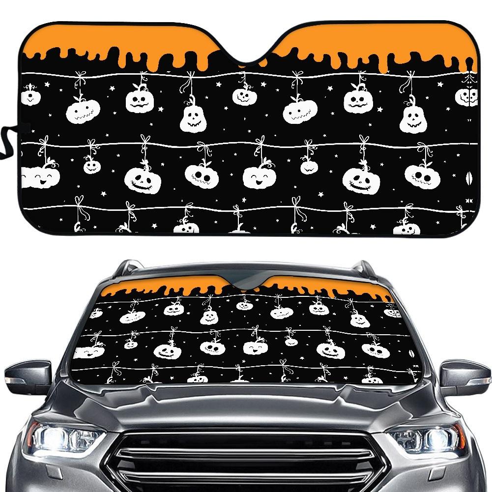 Thriller Spider Web Color Bat Pattern Insulation Sunshade Front Windshield Windshield Sunshade Car Sunshade