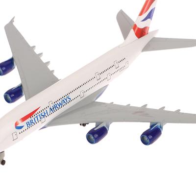 20 см Металлический сплав Великобритания Авиакомпания British Airways Airbus 380 A380 Авиалайнер Самолет Самолет С шасси Модель Литая модель Самолета
