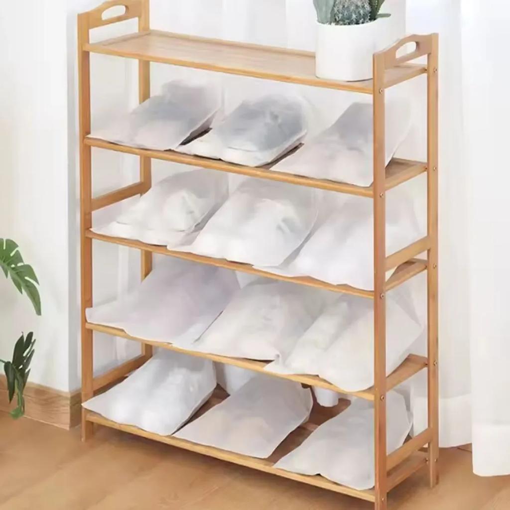 10pcs-Shoe Dust Covers Non-Woven Dustproof Drawstring Clear Storage Bag Travel Pouch Shoe Bags Drying Shoes Protect