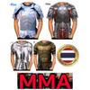 Muay Thai T-Shirt Kick Boxing Body Amour Vest 3D Print Vintage Quick Dry Men Women Unisex Short Sleeve Round Neck MMA Mix Martial Art