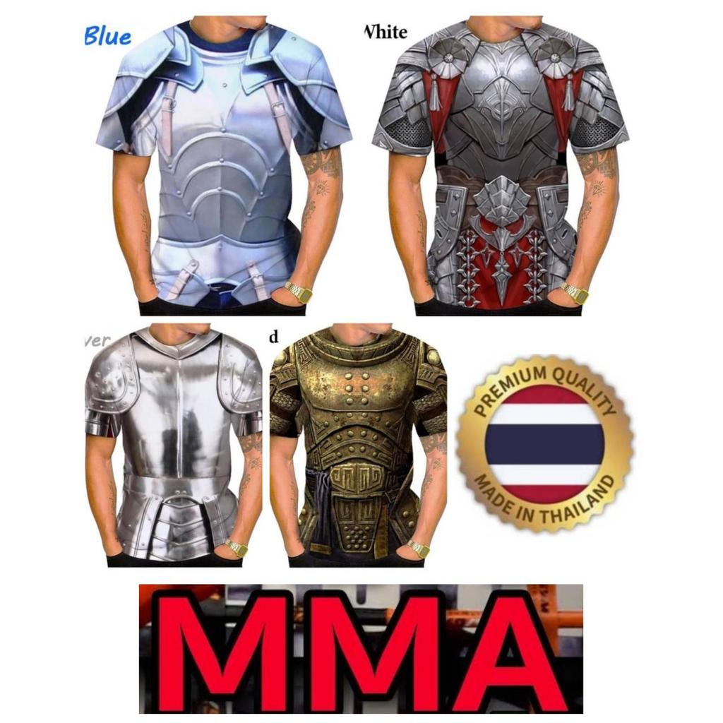 Muay Thai T-Shirt Kick Boxing Body Amour Vest 3D Print Vintage Quick Dry Men Women Unisex Short Sleeve Round Neck MMA Mix Martial Art