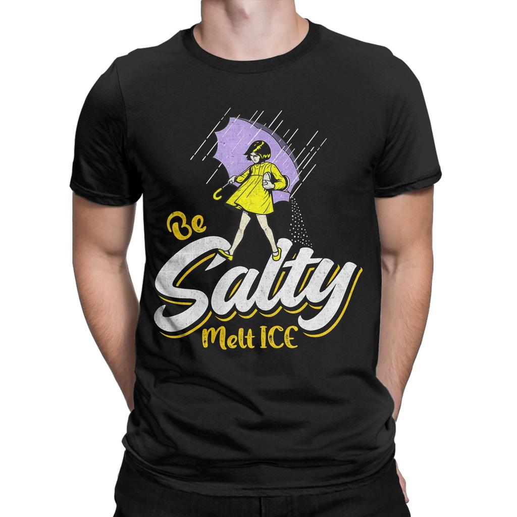 Oversized T Shirt Beach Be Salty Melt ICE Fashion TShirts Cotton Tshirt for Couple Y2K Funny Wholesale Short Sleeve Top Tees