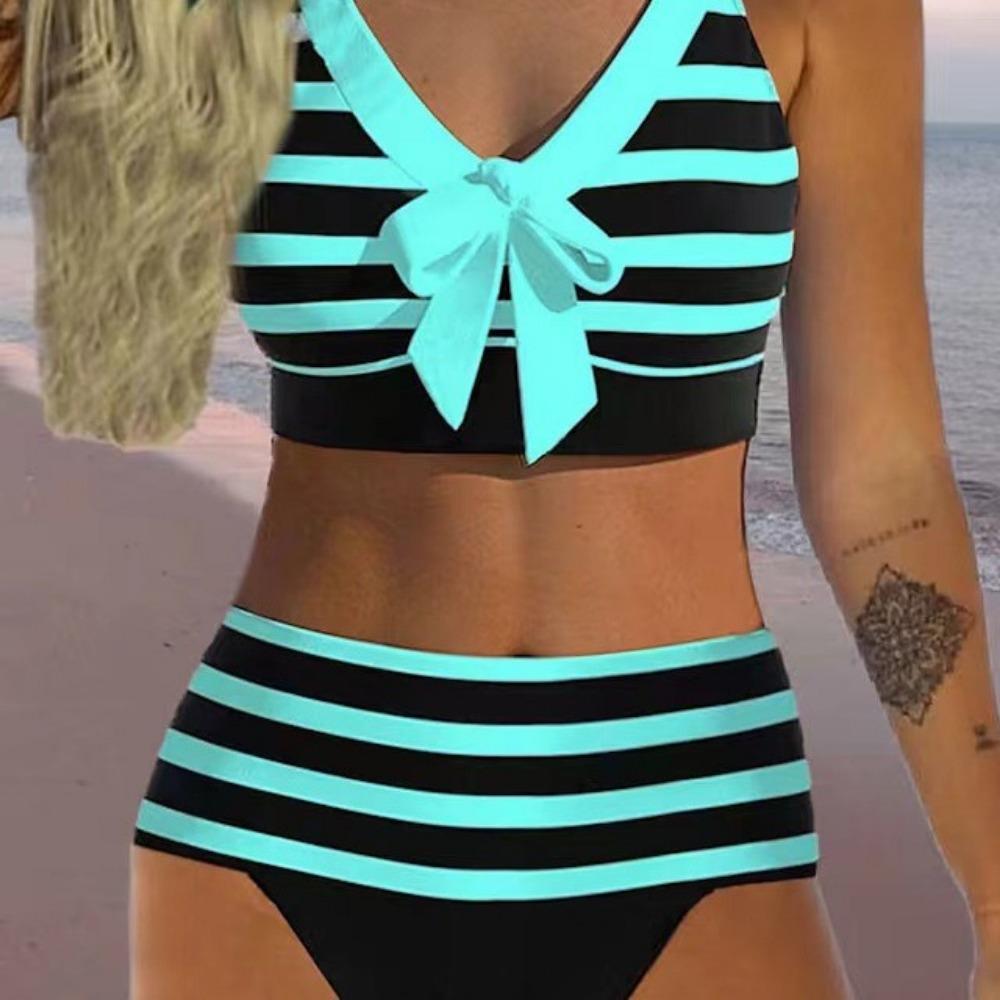 Женский купальник бикини с высокой талией, сексуальный, раздельный купальник