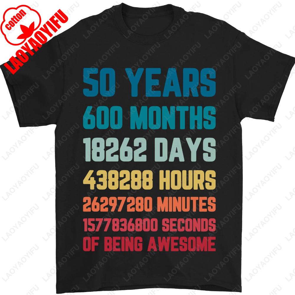 Винтажная Оригинальная Мужская Футболка на 50-летие 1975 г. 50 Лет Наследия Хлопок Ретро Подарок Круглый Вырез Мужской Унисекс Взрослый Стиль Топы