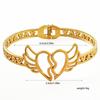 TEMU hot-selling stainless steel bracelet female personality exaggerated irregular heart-shaped butterfly does not fade hand