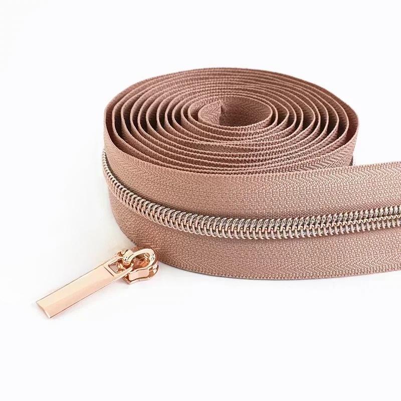 1/2/3/4/5 метров 5# нейлоновые молниевые ленты со слайдерами спиральные молнии сумка кошелек карман пуллеры для молний головка набор для ремонта швейные аксессуары