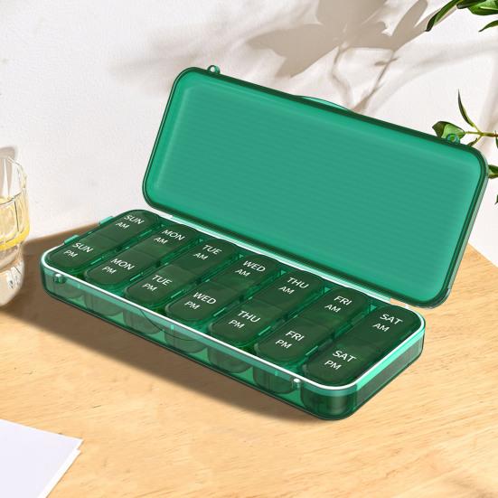 Ящик для хранения таблеток Органайзер для таблеток Не содержит BPA Большая емкость Несколько отделений Влага