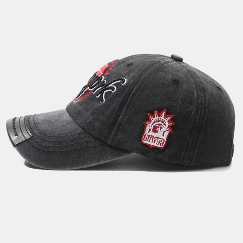 NORTHWOOD New York Embroidered Baseball Cap Patch Embroidered Baseball Hat Washed Sun Visor Peaked Soft Top Hat