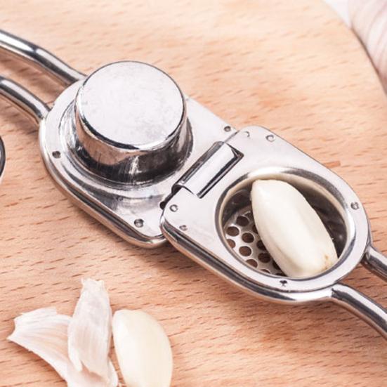 Пресс для чеснока, ручная дробилка для имбиря, нержавеющая сталь, давилка для чеснока и имбиря для домашней кухни