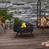 VidaXL Fireplace with Poker 70 Cm XXL Steel 360064