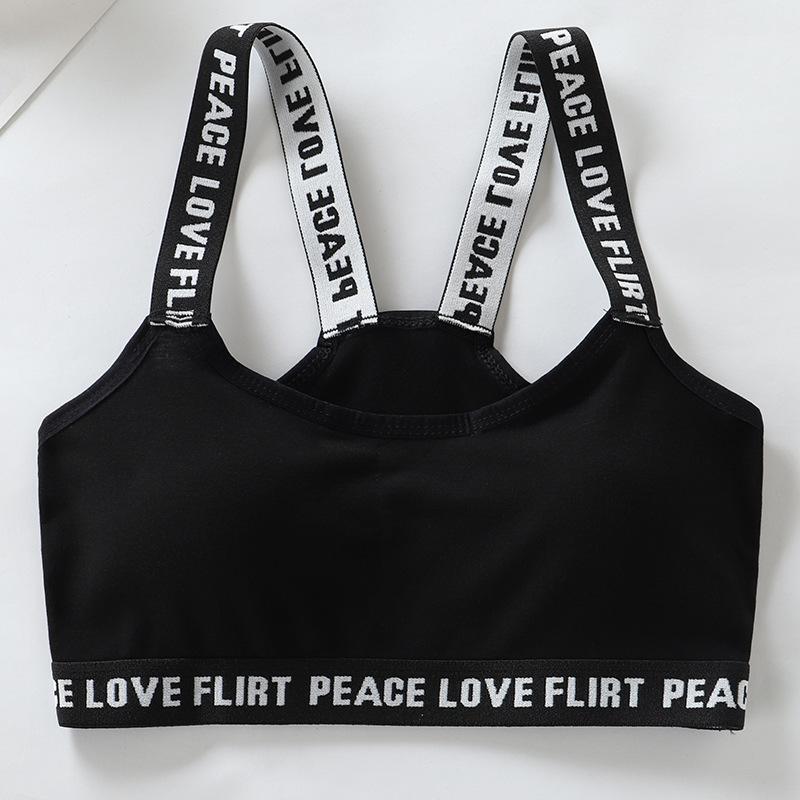 Хлопковое нижнее белье для девочек, спортивный бюстгальтер, тренировочный бюстгальтер, нижнее белье для студентов