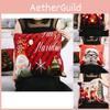 Unique Christmas Velvet Pillow Covers With Charming Santa Illustrations Ideal For Seasonal Celebrations