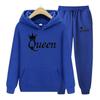 Женские толстовки с принтом Queen, толстовки + брюки, комплект из двух предметов, спортивные костюмы, брюки для бега, толстая теплая одежда