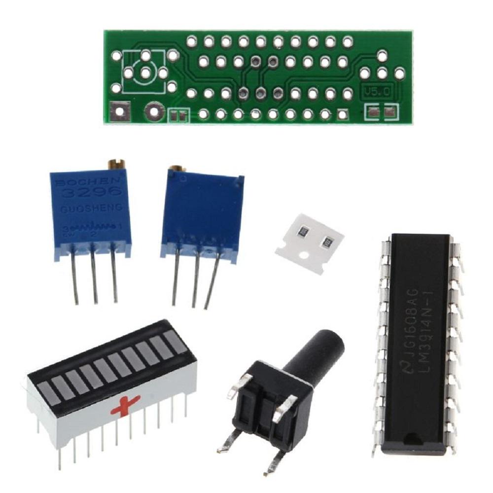 LM3914 10-сегментный 3,7 В Литиевый 12 В Индикатор Емкости Аккумулятора Модуль Тестер Уровня Мощности Светодиодный Дисплей Электронные DIY Наборы