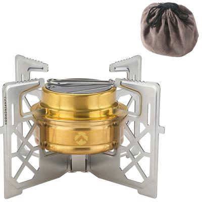 CAMPING MOON AS-1 Спиртовая горелка с сумкой для хранения, Подставка из нержавеющей стали, Крестообразная подставка, Компактная спиртовая горелка