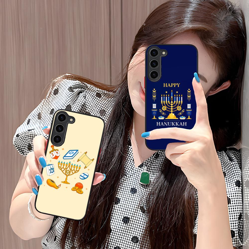 Еврейский чехол на телефон Ханука для Samsung Galaxy S25 S24 S23 S22 S21 Plus FE Ultra Цветной силиконовый чехол Чехол для смартфона