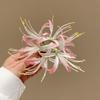 1Pc Red Flower Hair Clip Side Clips for Women Girls Exquisite Tassel Petal Duckbill Clip Hairpins Bridle Jewelry Accessories