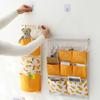 Wall Mounted Storage Bag Multiple Pockets Sundries Storage Pouches Portable Hanging Bag  Dormitory