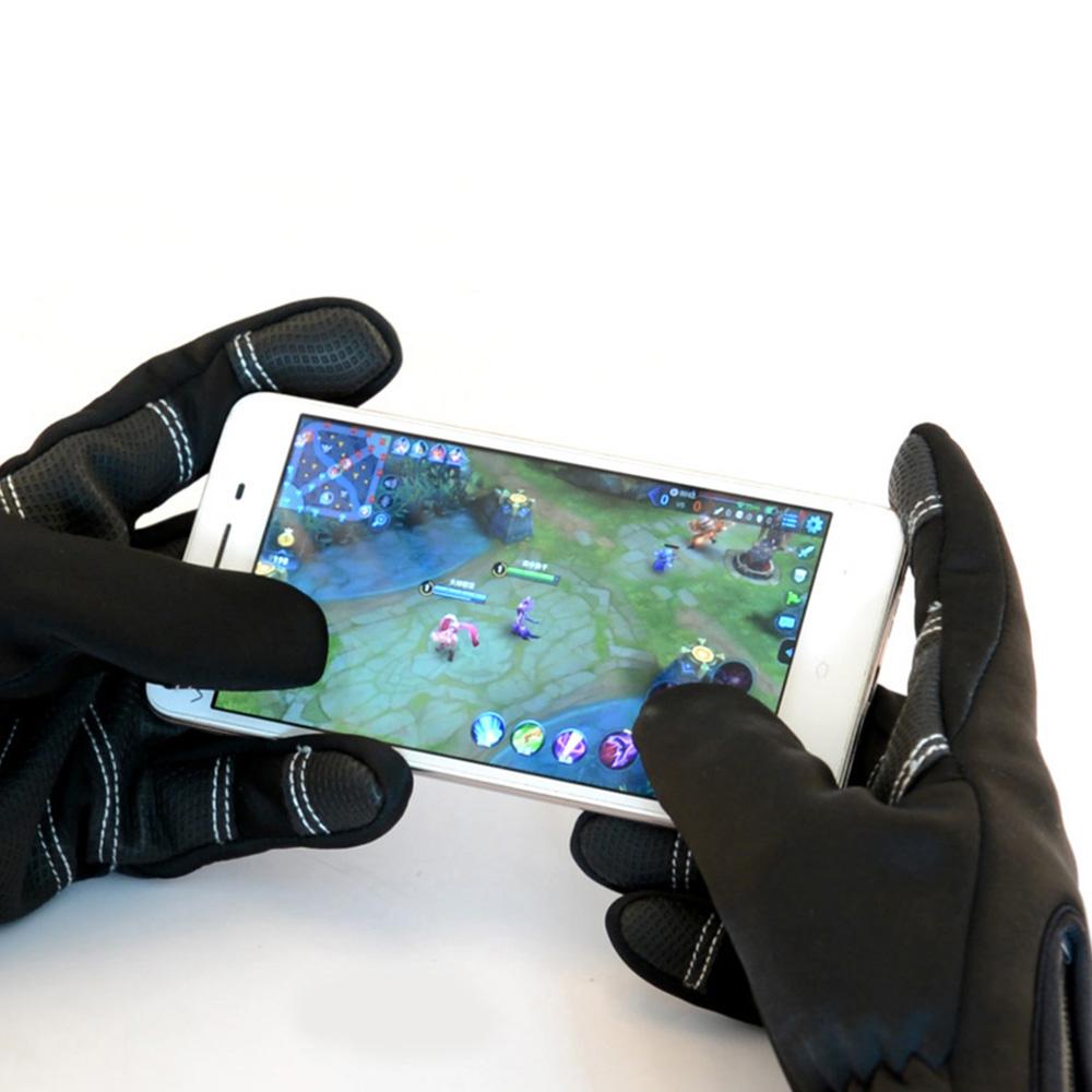 Зимние теплые перчатки, термоветрозащитные, велосипедные, противоскользящие, лыжные, водонепроницаемые, с сенсорным экраном