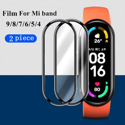 Стекло для Mi band 9 8 7 6 5 Защитная пленка на экран ремешка Аксессуары для умных часов Miband5 miband6 для Xiaomi Mi band 4 5 6 7 8 пленка