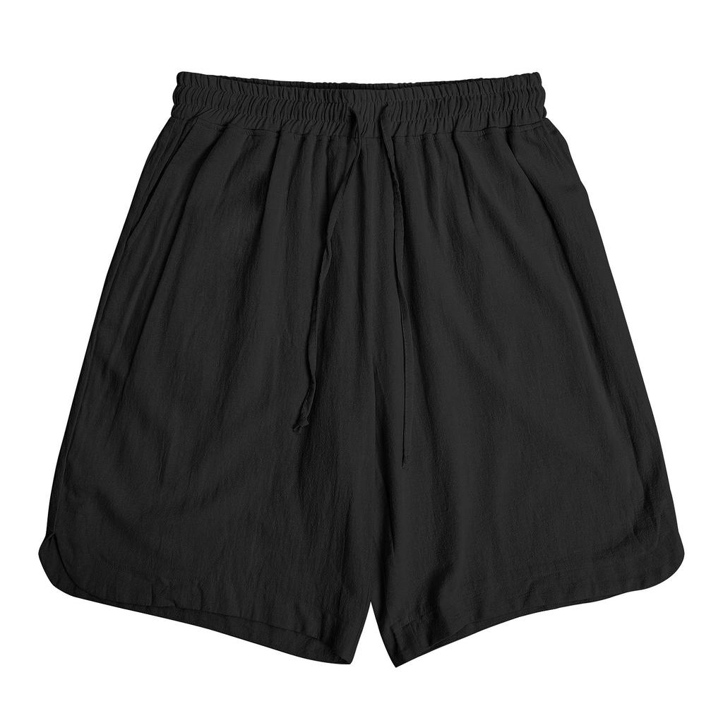 Мужские повседневные шорты на шнурке Мужские дышащие шорты из хлопка и льна