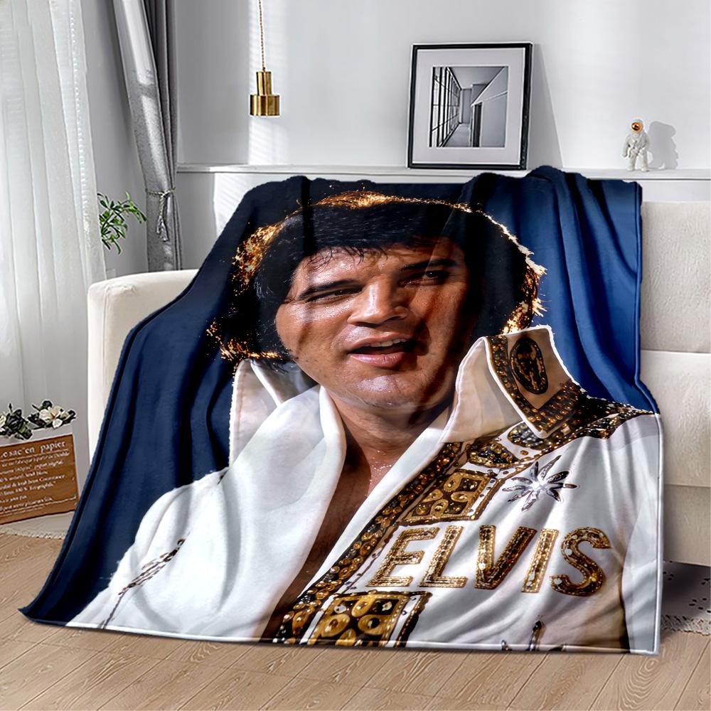 Elvis Presley's Iconic Jacket Blanket Durable Comfort Suitable for Picnics Livingroom Seaside All-Season Use Digital Print
