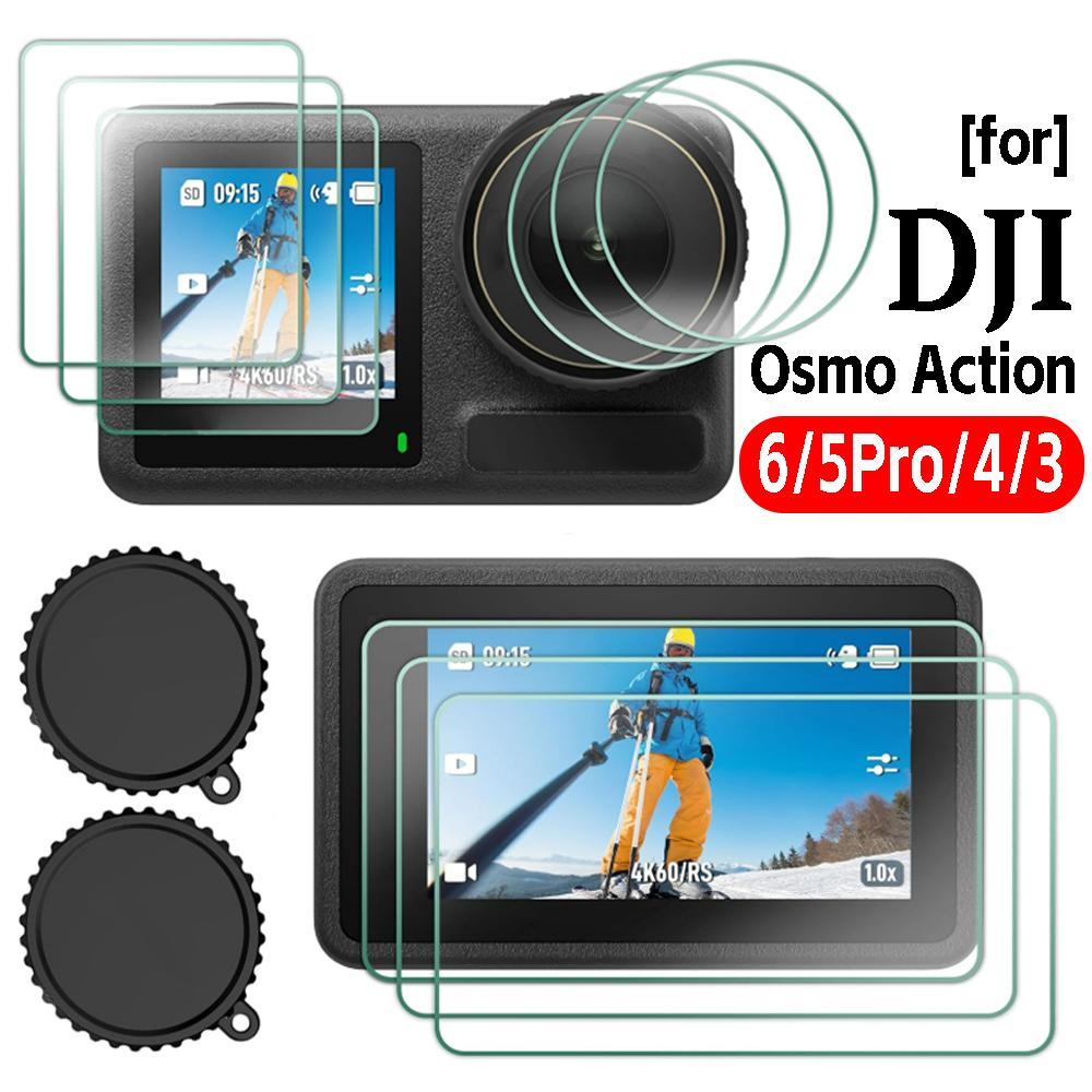 Для DJI Osmo Action 6 Защитная крышка объектива Закаленное стекло Защитная пленка для экрана для DJI Action 5 Pro 4 3 Аксессуары для камеры