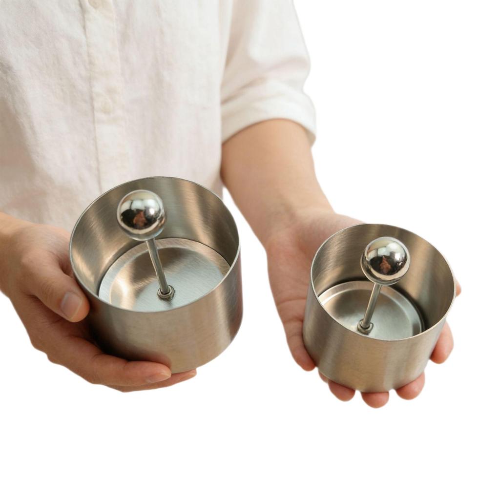 Purple Rice Taro Cheese Mold - Stainless Steel Sushi Shaping Tool for Plating & Decoration.