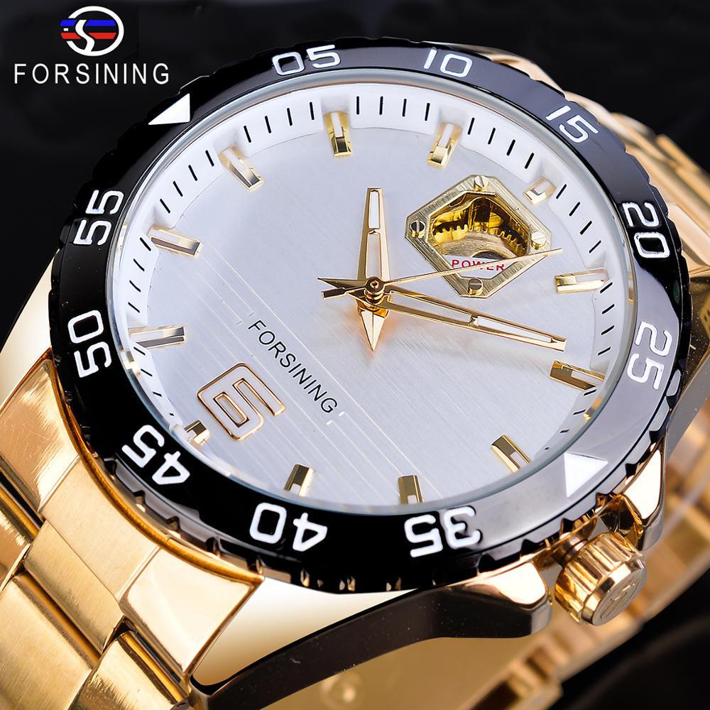 Мужские часы из золотой нержавеющей стали