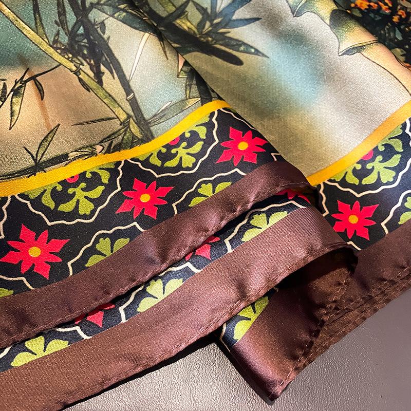 Новый летний шарф Темперамент Шелковый шарф Модное пляжное полотенце Полотенце для защиты от солнца Отпуск Защита от солнца