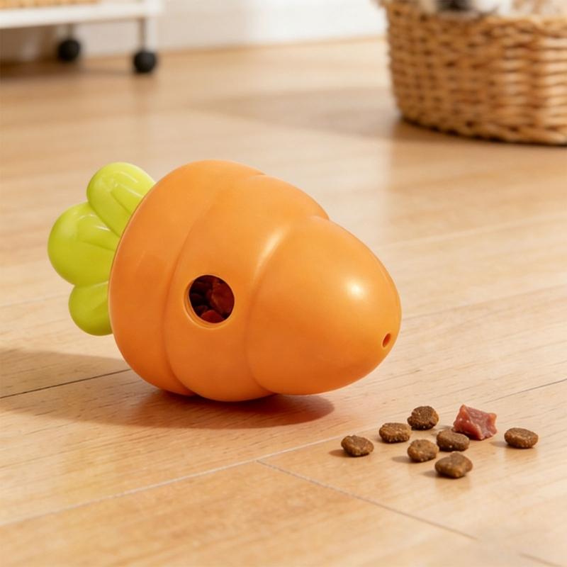 Забавная игрушка-кормушка для домашних животных в форме морковки, пластиковый медленный кормушка-диспенсер для собак и кошек, для умственной стимуляции