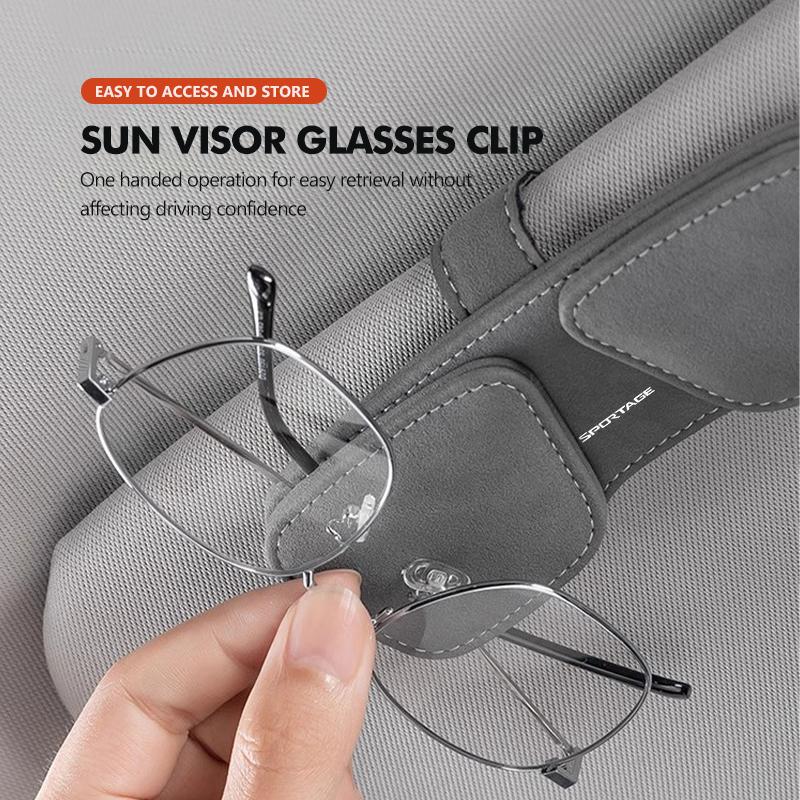 Car Magnetic Glasses Clip Sun Visor Glasses Holder Card Ticket Clip For KIA Sportage Rio Ceed Niro Soul Stonic Proceed Sorento  VU8