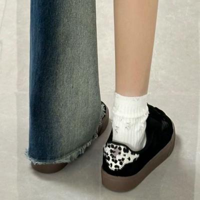 Оригинальные нишевые ретро леопардовые черные кеды с низкой посадкой, мужские и женские, черная обувь, универсальная повседневная обувь для пары