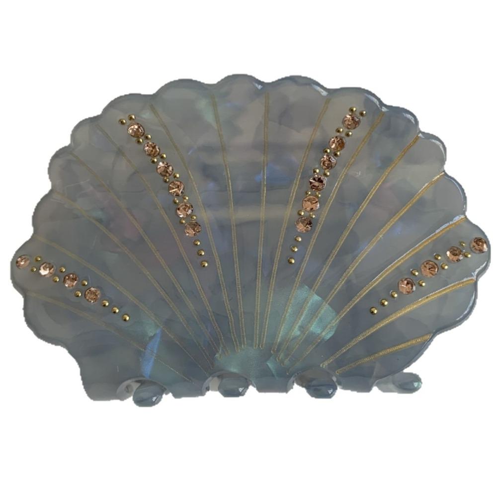 Jewelry Shell Shark Clip Non-slip Rhinestone Crab Clip Acetate Shell Hair Claw  Back of The Head