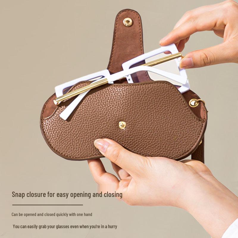 Женская портативная сумка для хранения солнцезащитных очков и очков для коррекции близорукости - носимый, подвесной на шею, ручной, модный чехол