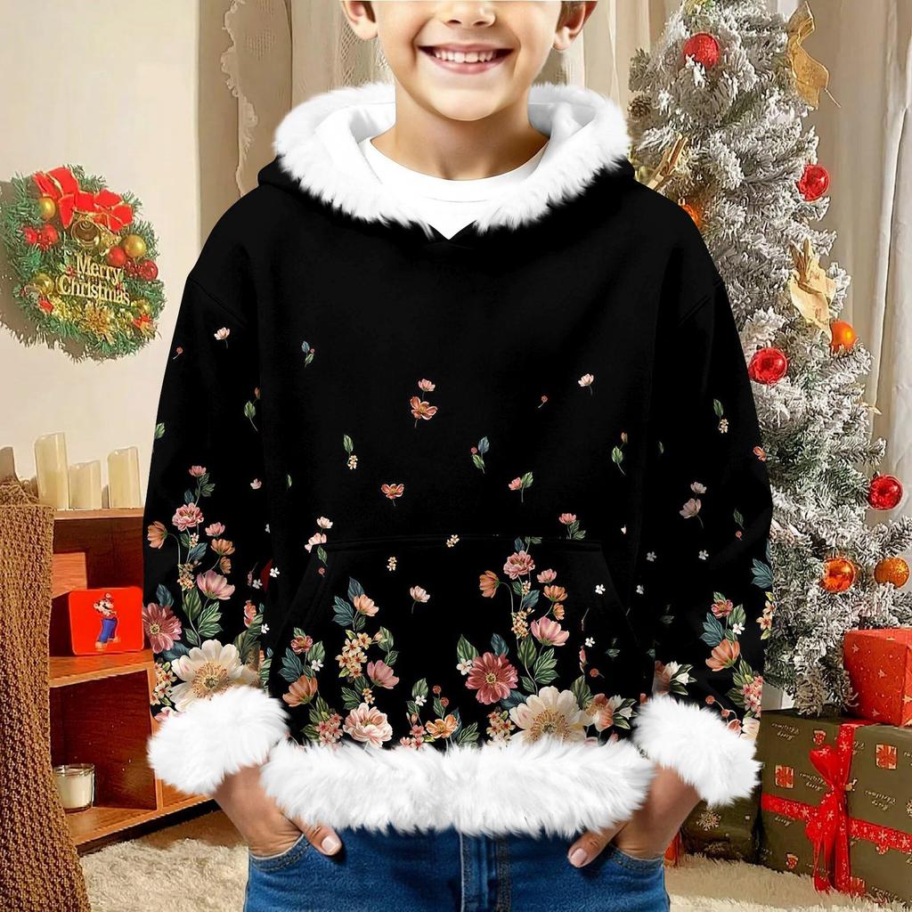 Children's Sweatshirt Girls Boys Long Sleeve Lightweight Casual Hoodie Loose Comfortable Sweatshirt