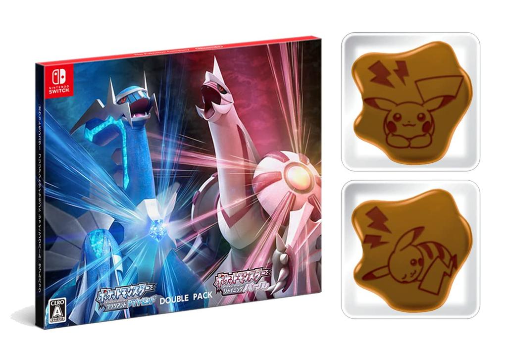 Brilliant Diamond Shining Double Pack Original Soy Sauce Plate with a Pattern That Stands Out Front Lying "Pokémon Pearl" -Switch ([Amazon.co.jp