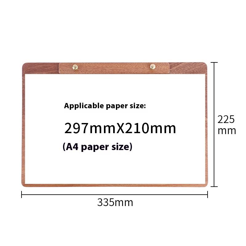 Solid Wood Menu Board Restaurant Wine Order Single Clip Bar Retro Table Card Bill Board Clip Writing Board Clipboard