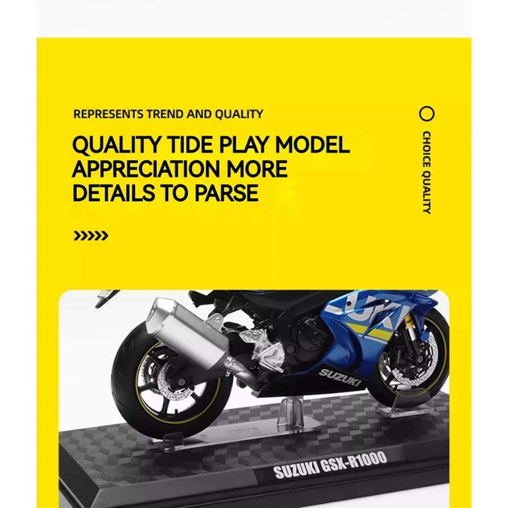 Модель мотоцикла SUZUKI GSX1000 в масштабе 1/12, отлитая под давлением — реалистичный дизайн, идеально подходит для любителей мотоциклов, прекрасный подарок для всех возрастов