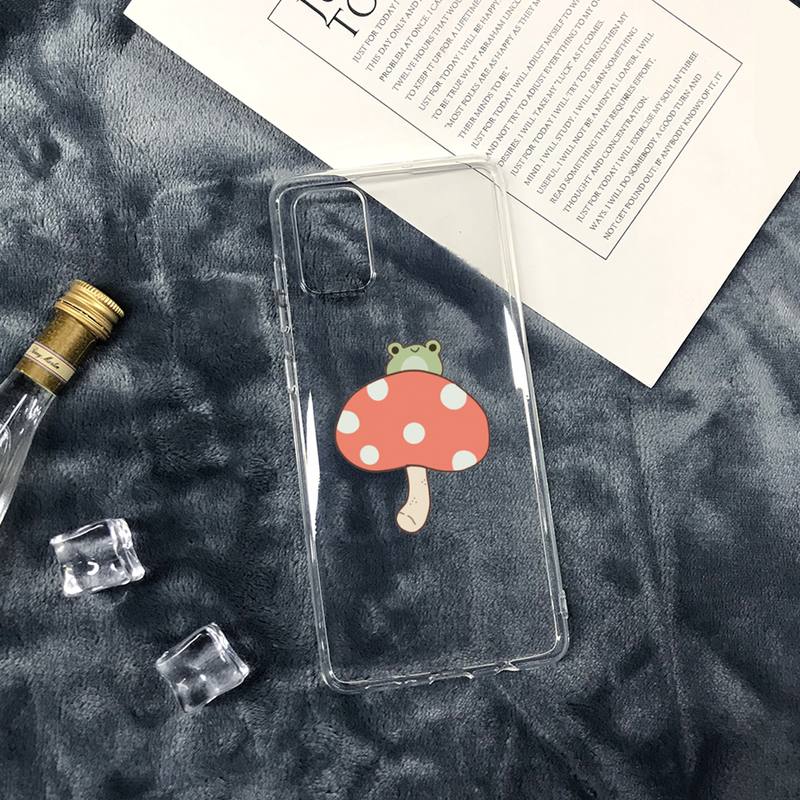 Милый чехол для телефона с изображением гриба лягушки из мультфильма, прозрачный, мягкий, для iPhone 12, 11, 13, 7, 8, 6, s, plus, x, xs, xr, pro, max, mini
