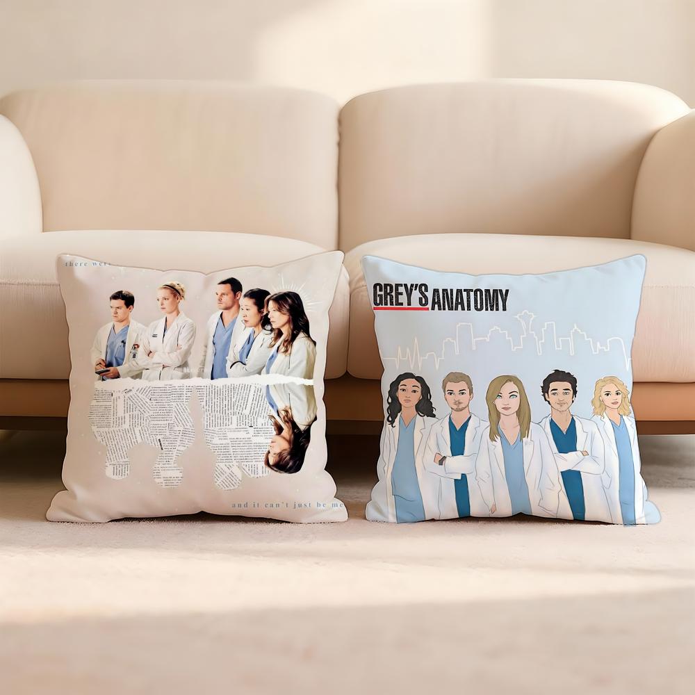G-Greys Anatomy Cushion Cover Home & Car Multi-Scene Pillow Cover - Reversible, Soft & Durable for Daily Use