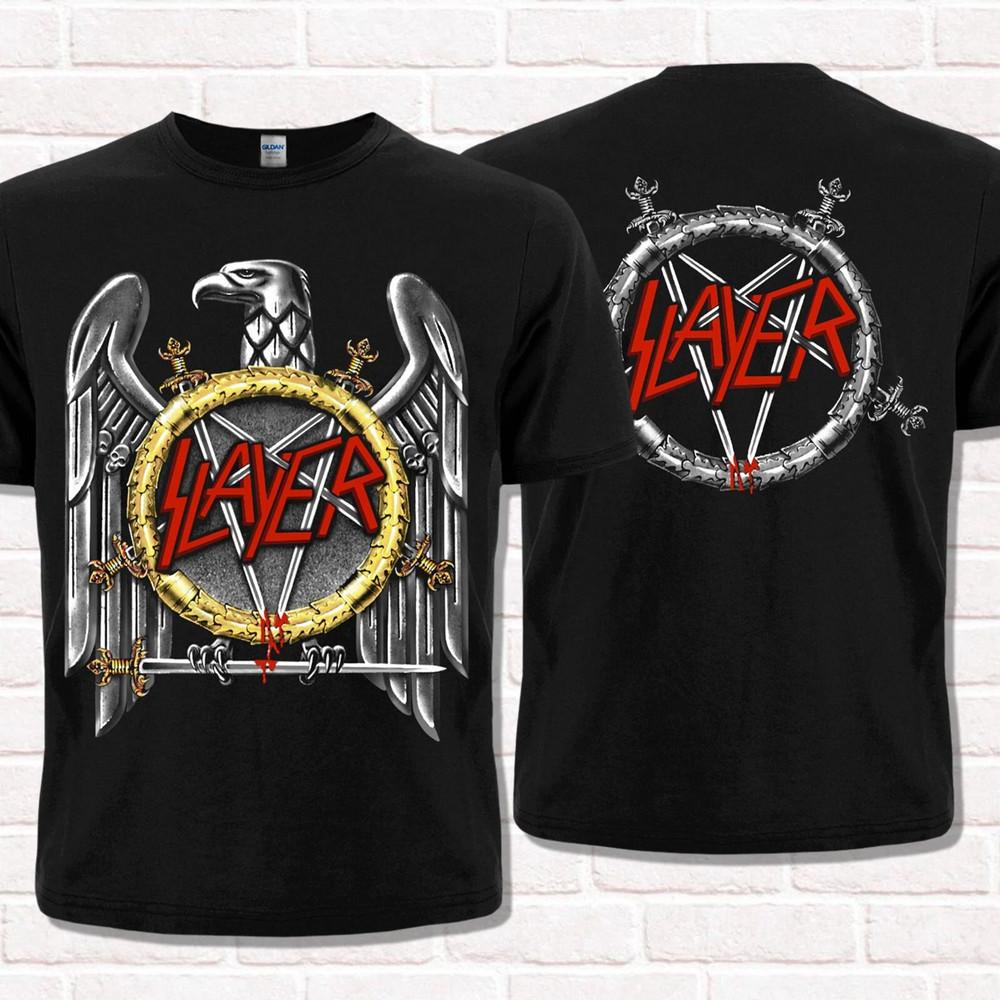 Футболка Slayer Орел с логотипом и пентаграммой. Трэш-метал. Тяжелый металл. Футболка Unisex
