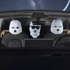 Вязаная накидка на подголовник автокресла 3 отверстия Полное покрытие Забавная шапка-декор для автомобиля Теплый забавный чехол-декор на подголовник авто