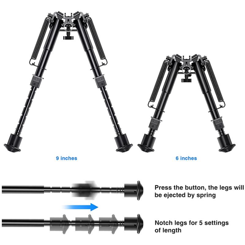 6-9 дюймов Регулируемые ножки Benchrest Охотничьи сошки для антабки